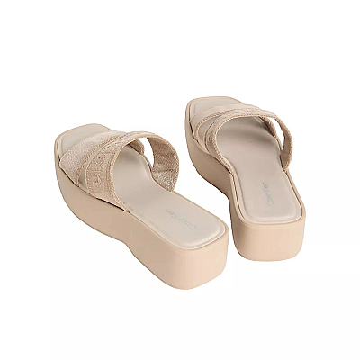 Calvin Klein HW02878-PDT Flatform Webbing Kadın Günlük Terlik - 3