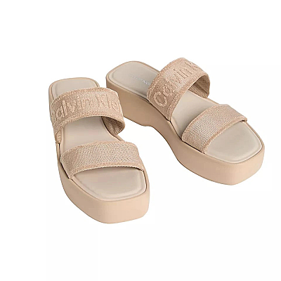 Calvin Klein HW02878-PDT Flatform Webbing Kadın Günlük Terlik - 2