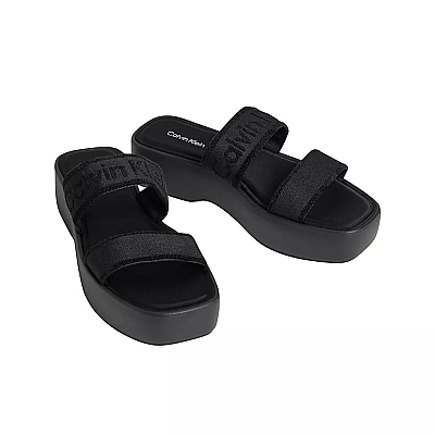 Calvin Klein HW02878-0GJ Flatform Webbing Kadın Günlük Terlik - 2